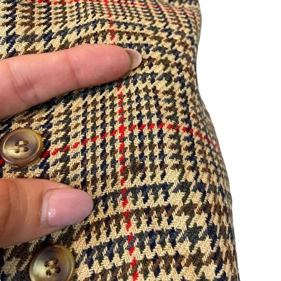 Vintage David Brooks 100% Wool Houndstooth‎ Blazer Size 8 - Picture 7 of 16